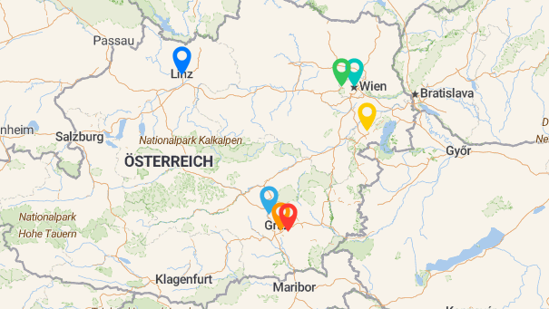 Map of company locations