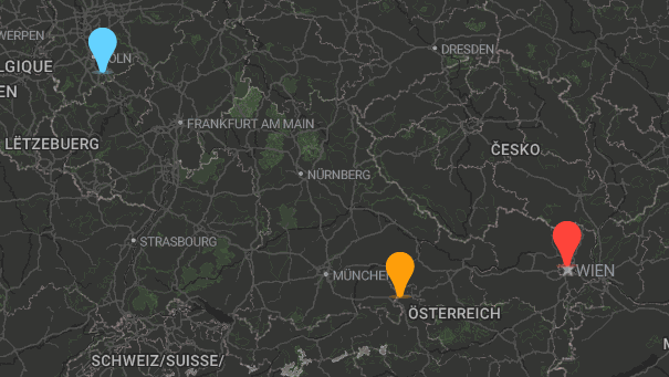 Map of company locations