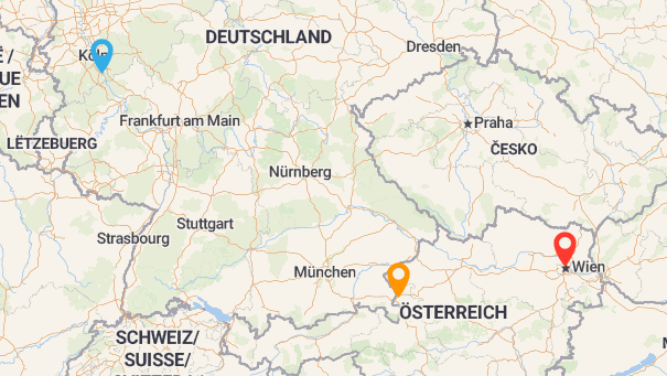 Map of company locations