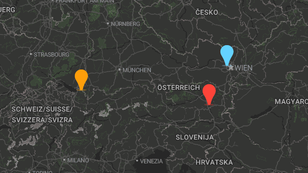 Map of company locations