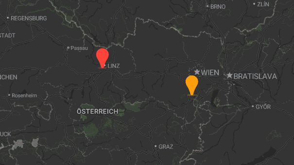 Map of company locations