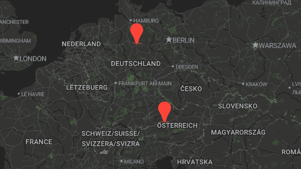 Map of company locations