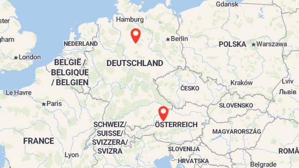 Map of company locations