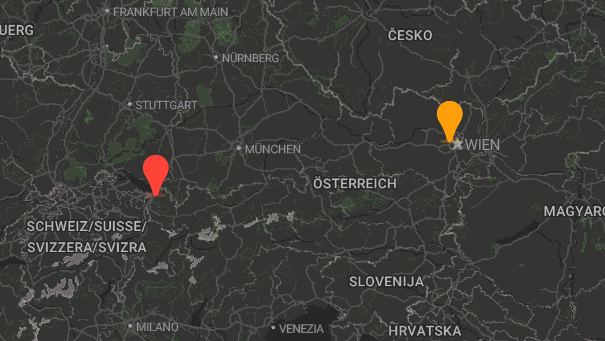 Map of company locations