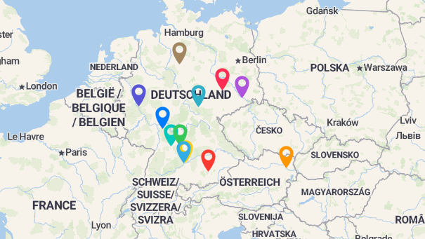 Map of company locations
