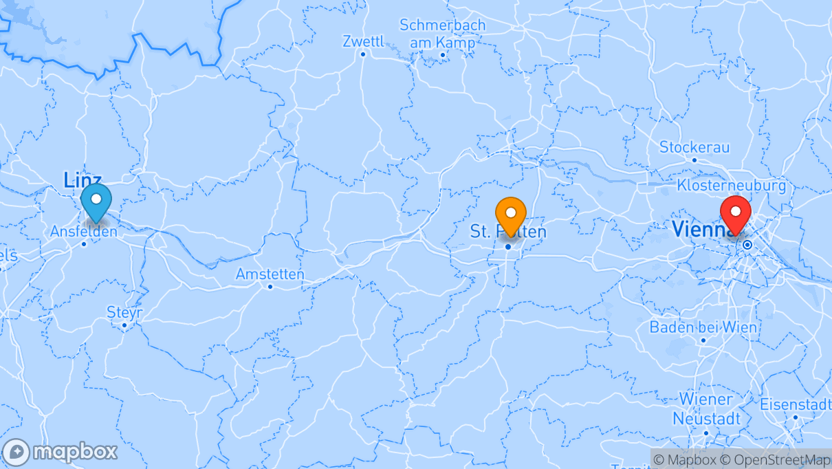 Map of company locations