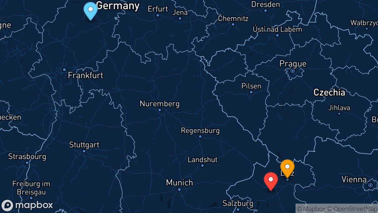 Map of company locations