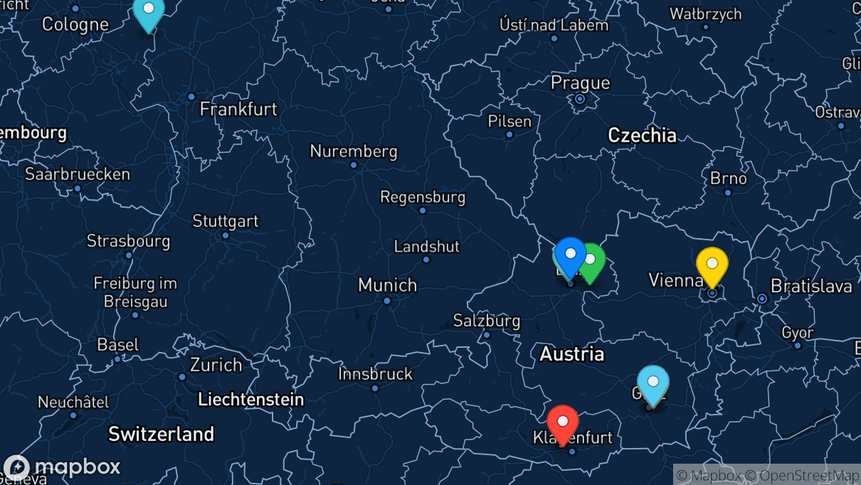 Map of company locations