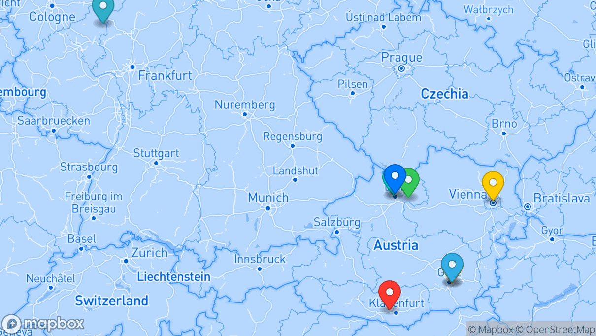 Map of company locations