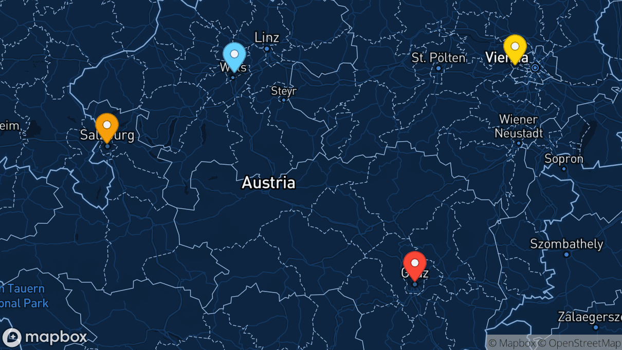 Map of company locations