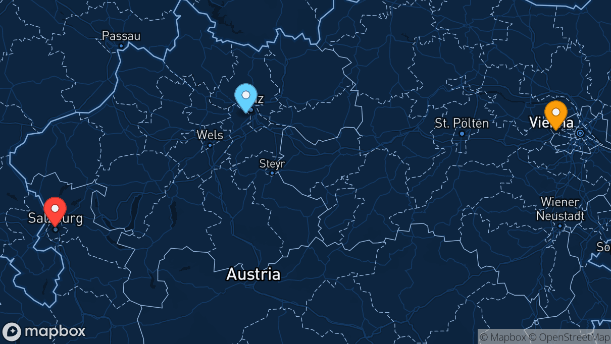 Map of company locations