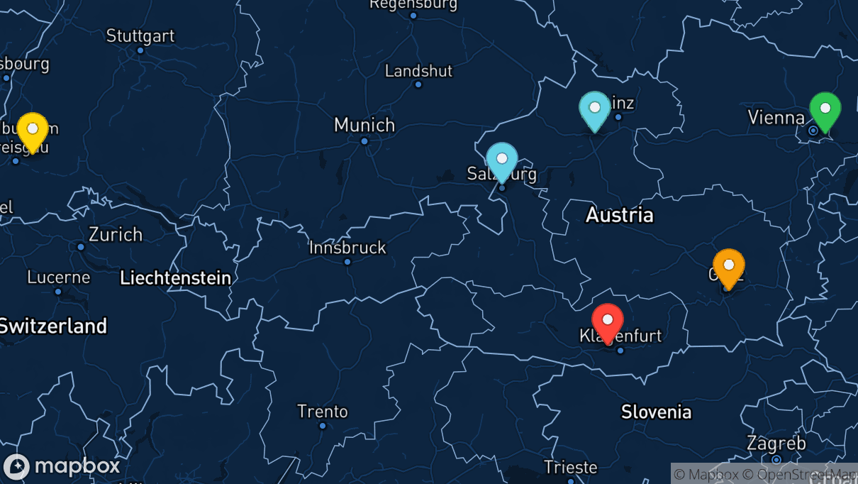 Map of company locations