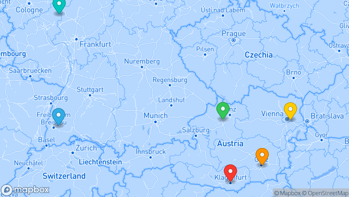 Map of company locations