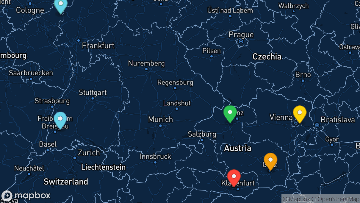 Map of company locations