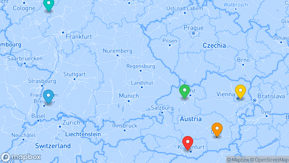 Map of company locations