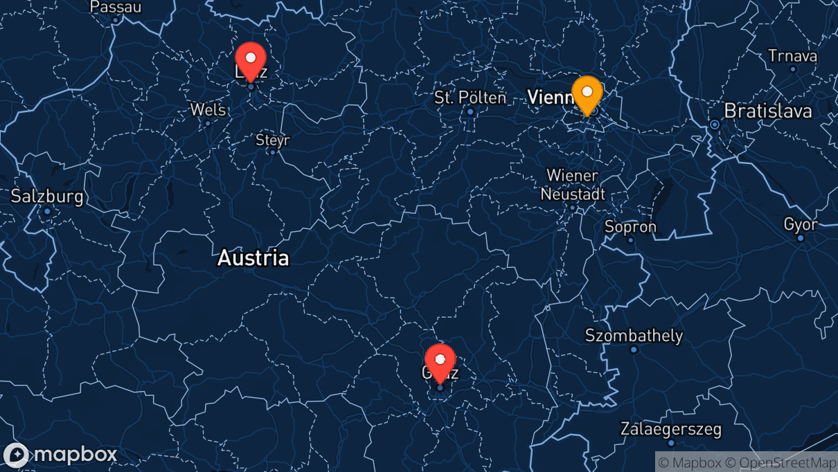 Map of company locations
