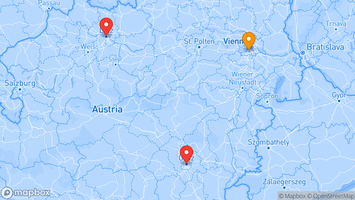 Map of company locations