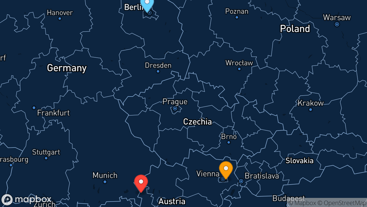 Map of company locations
