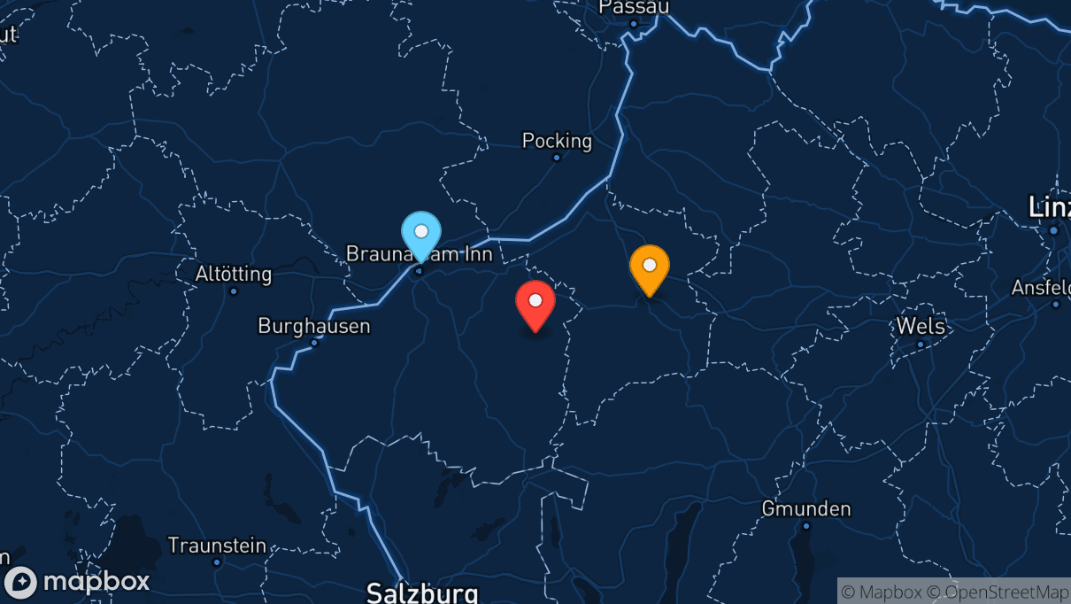 Map of company locations