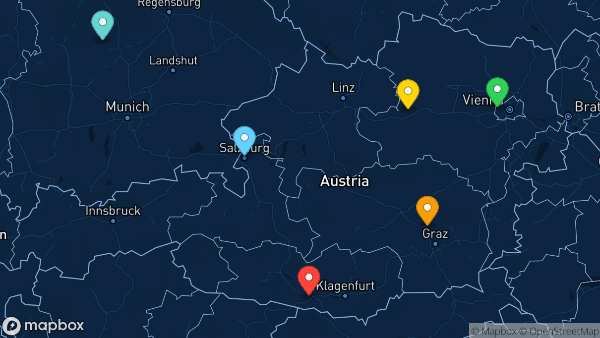 Map of company locations