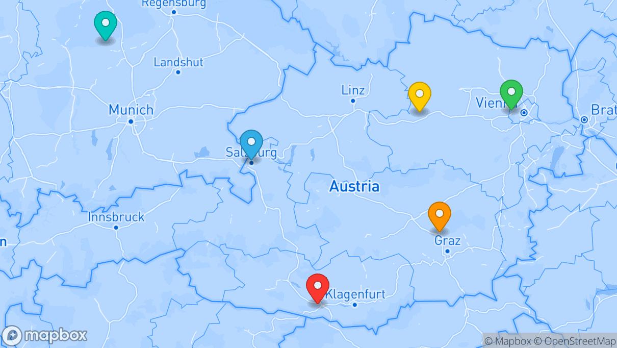 Map of company locations