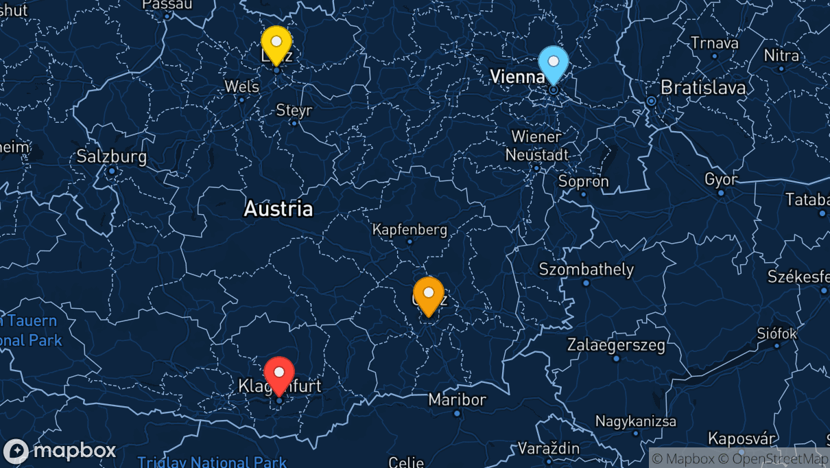 Map of company locations