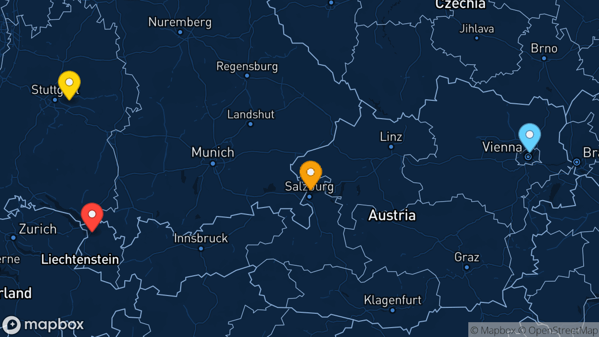 Map of company locations