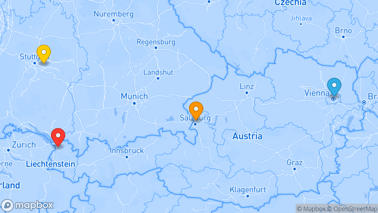 Map of company locations