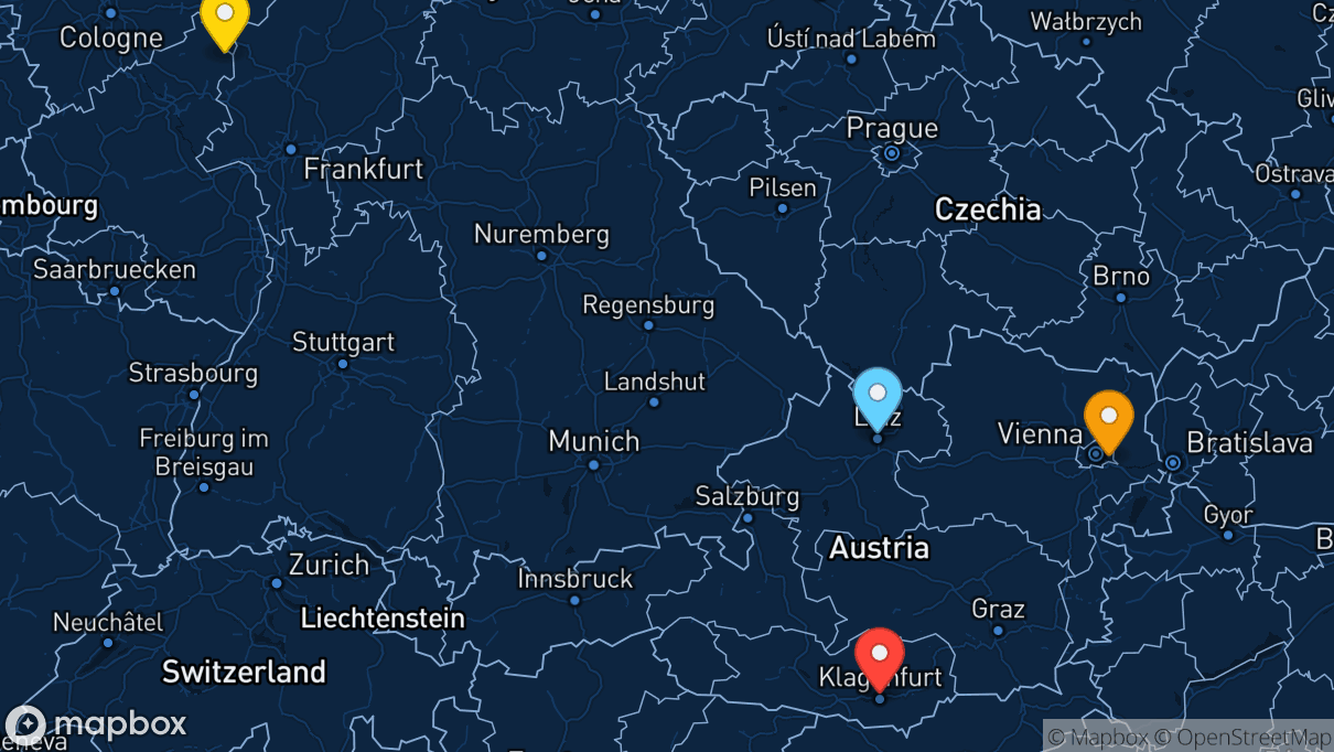 Map of company locations