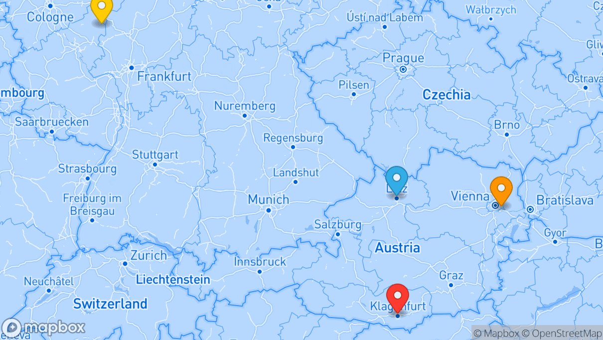 Map of company locations