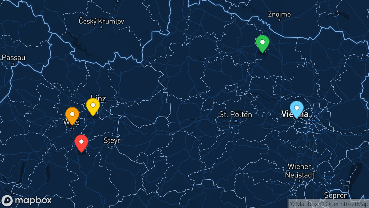 Map of company locations