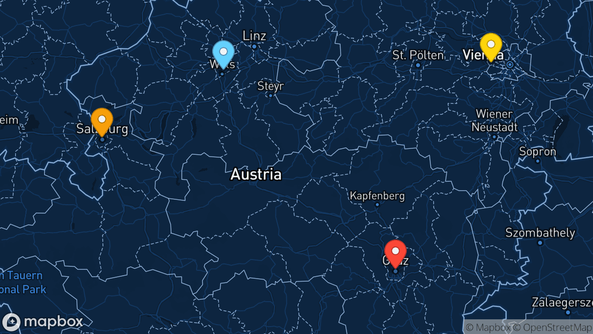 Map of company locations