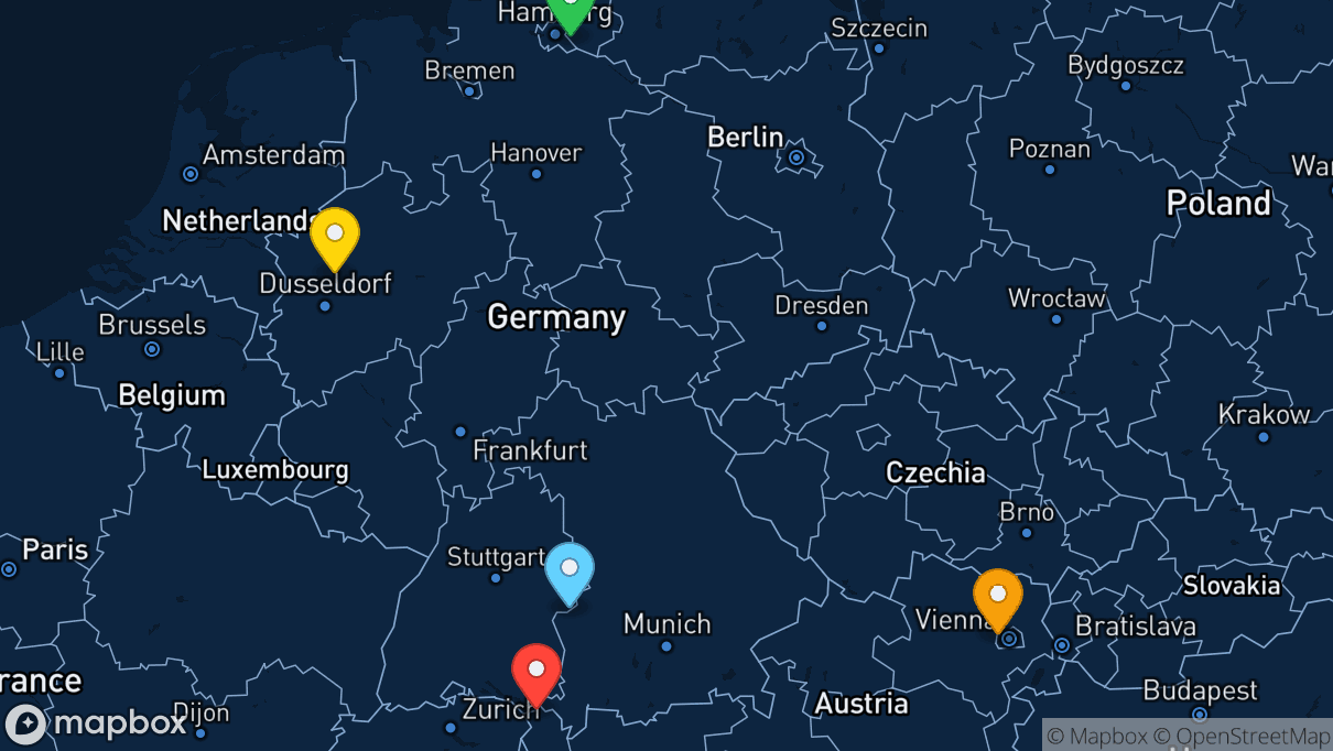 Map of company locations