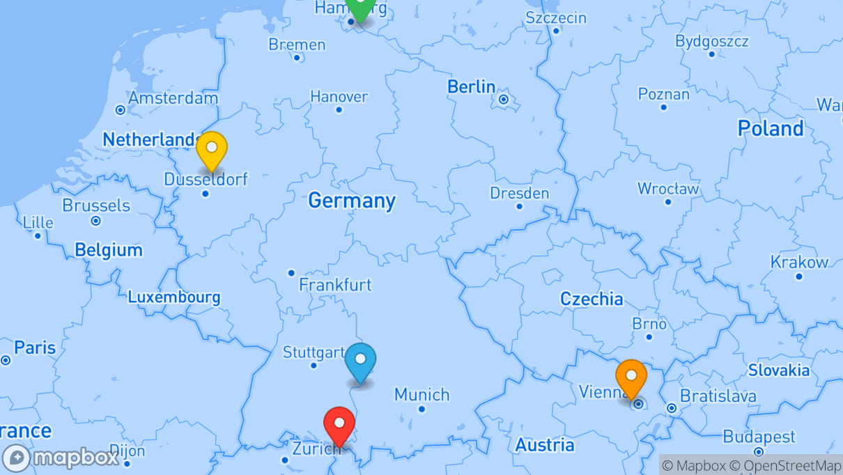 Map of company locations