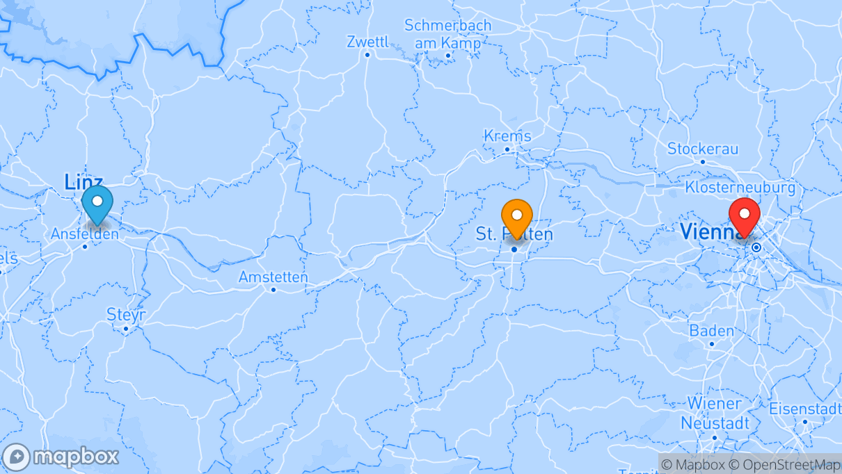 Map of company locations