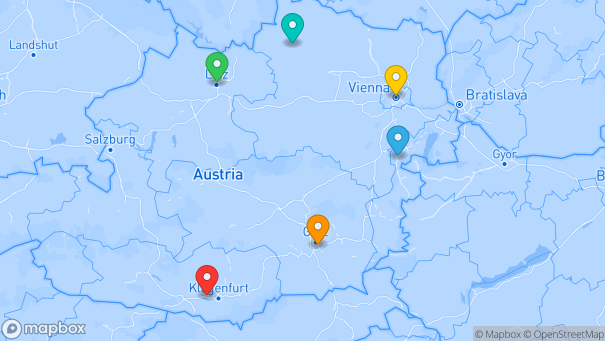 Map of company locations