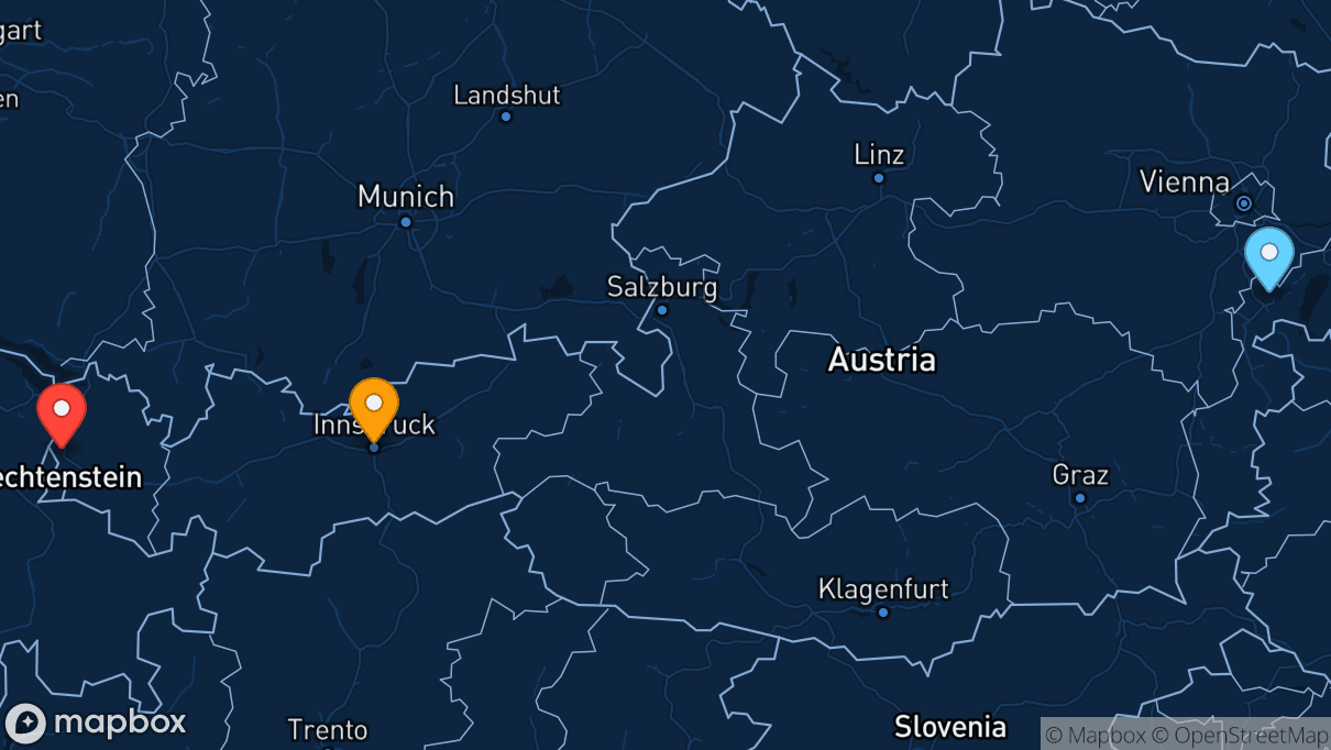 Map of company locations