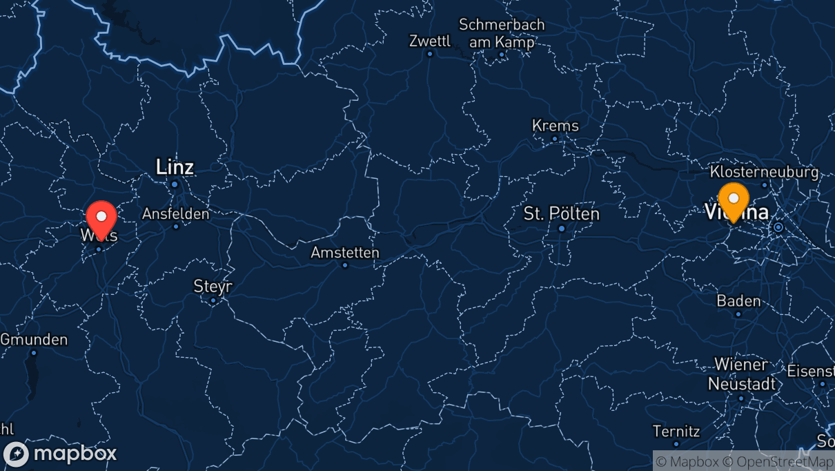 Map of company locations
