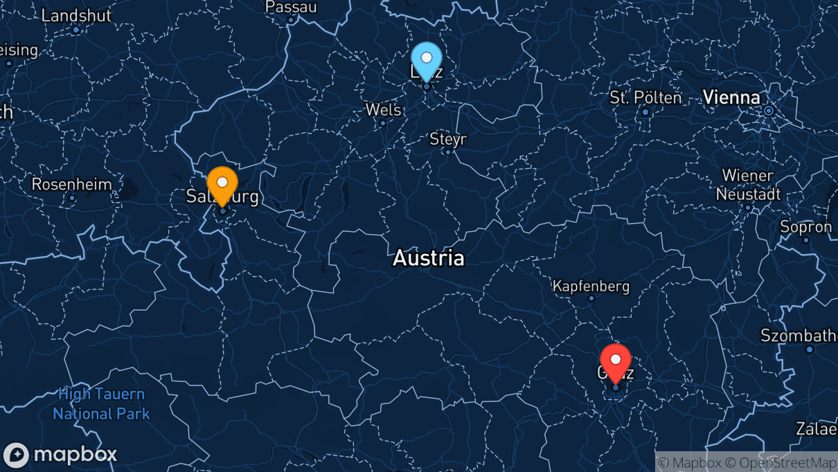 Map of company locations