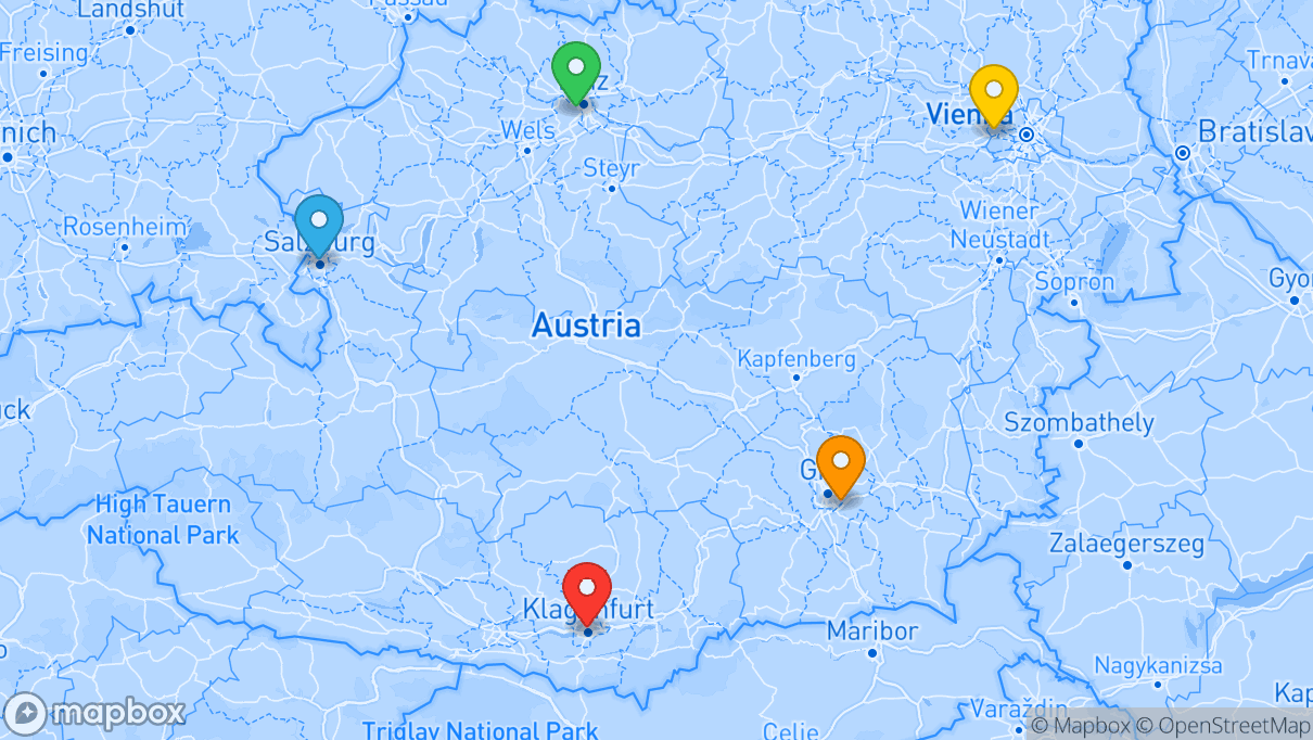 Map of company locations