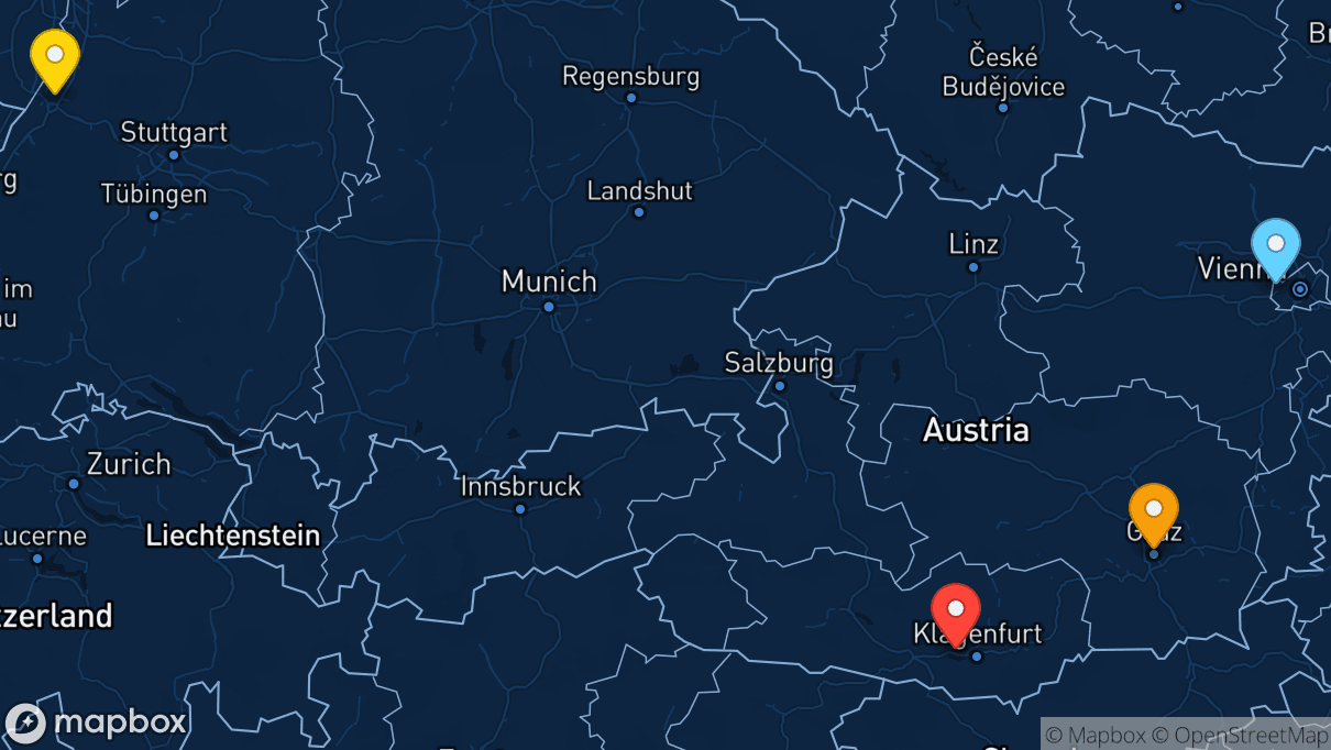 Map of company locations