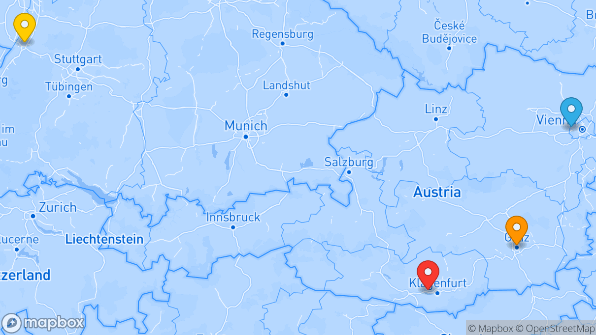 Map of company locations