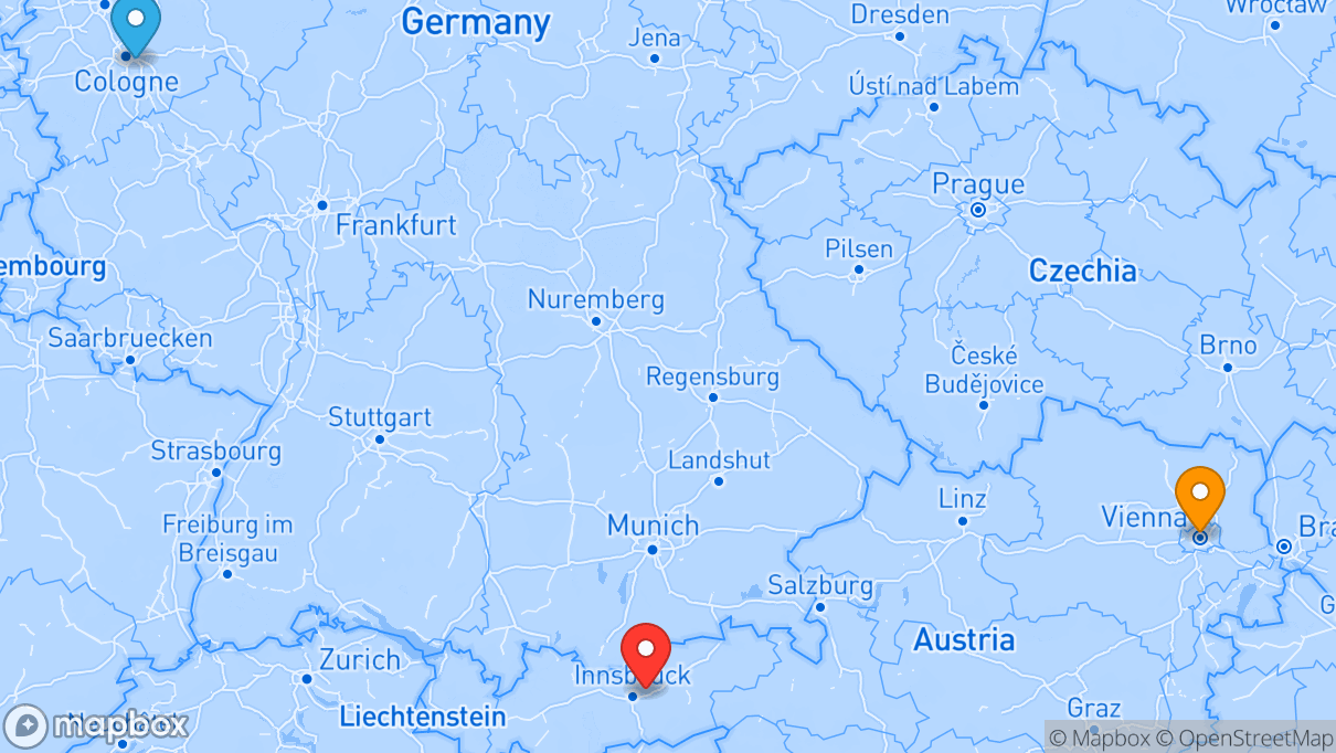Map of company locations