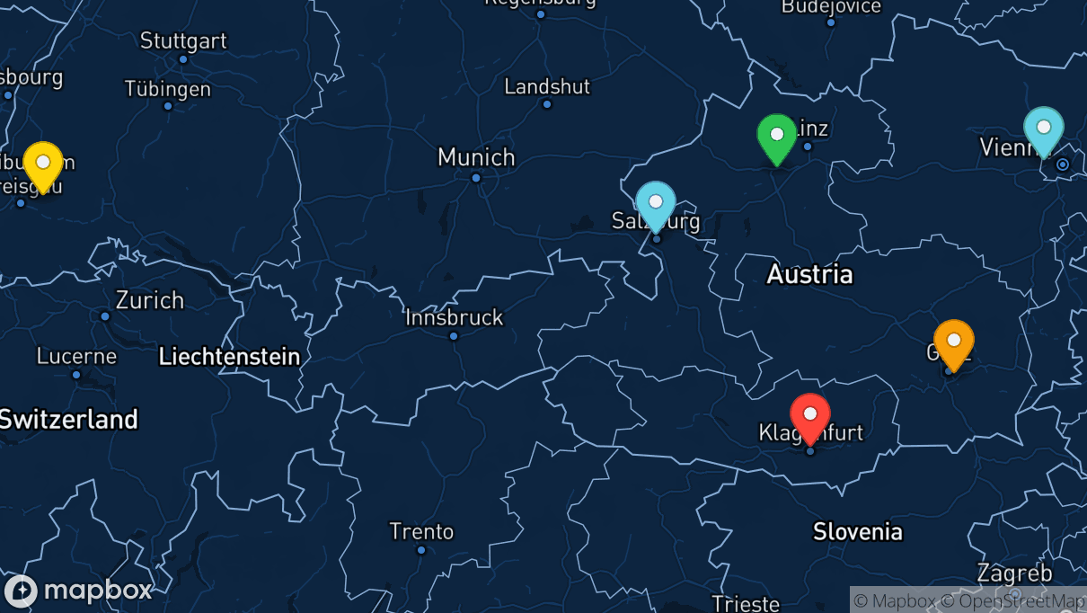 Map of company locations