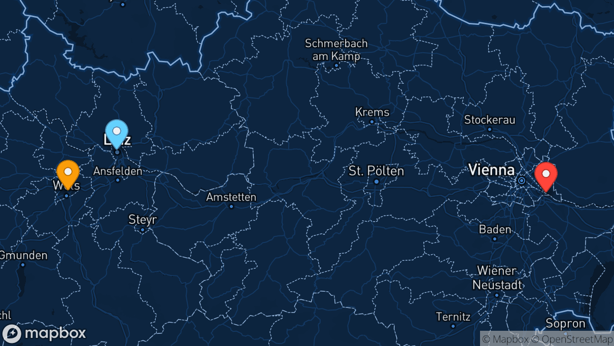 Map of company locations