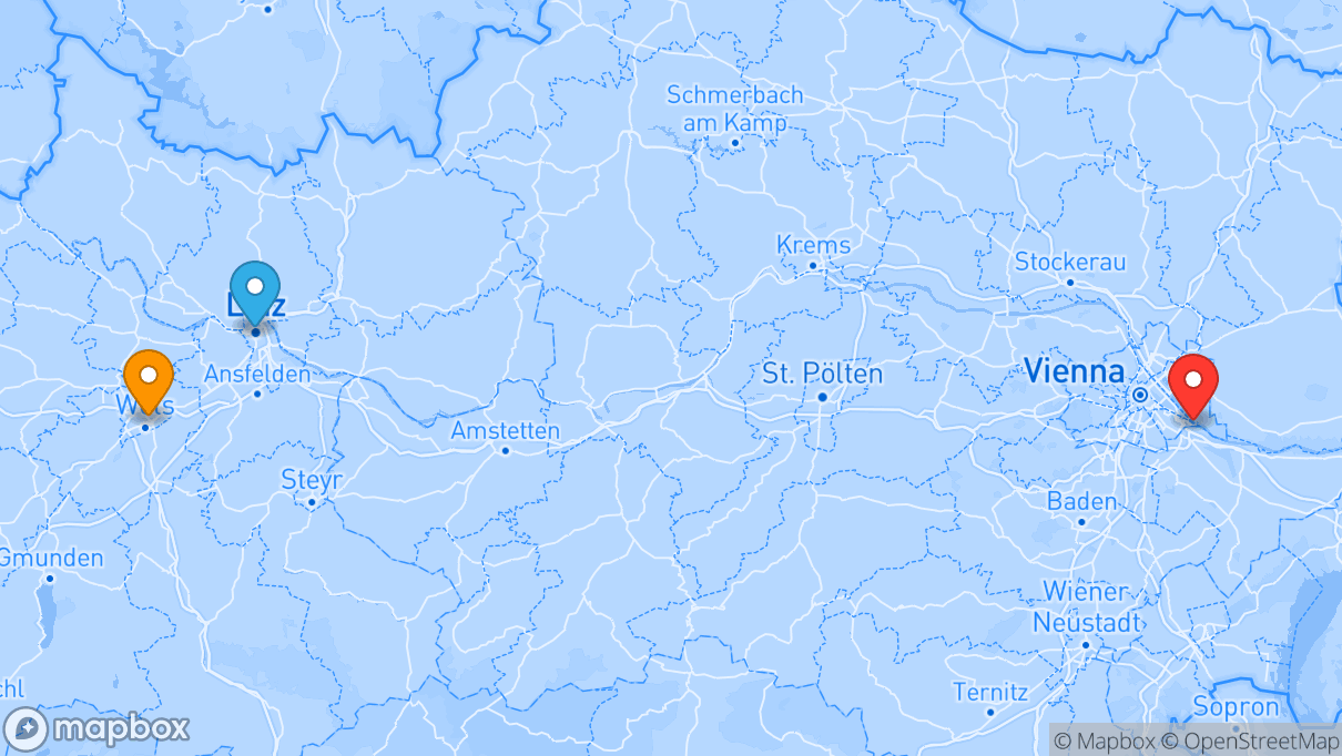 Map of company locations