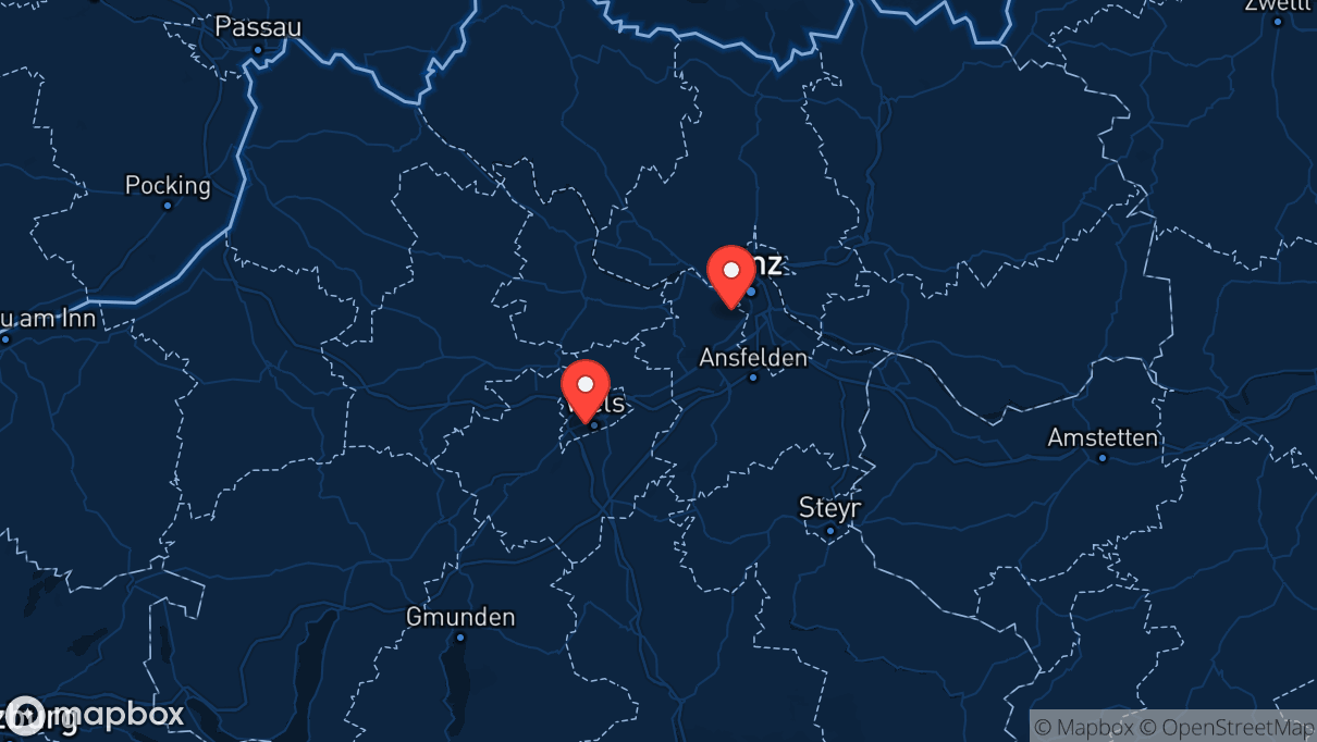 Map of company locations