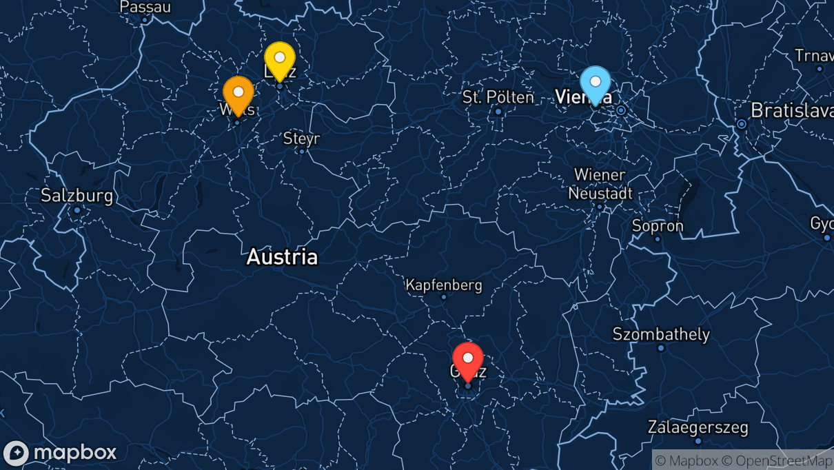 Map of company locations