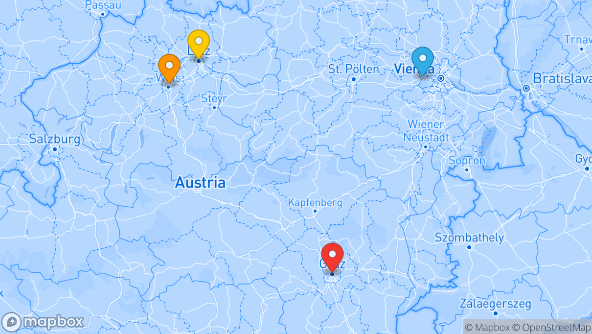 Map of company locations