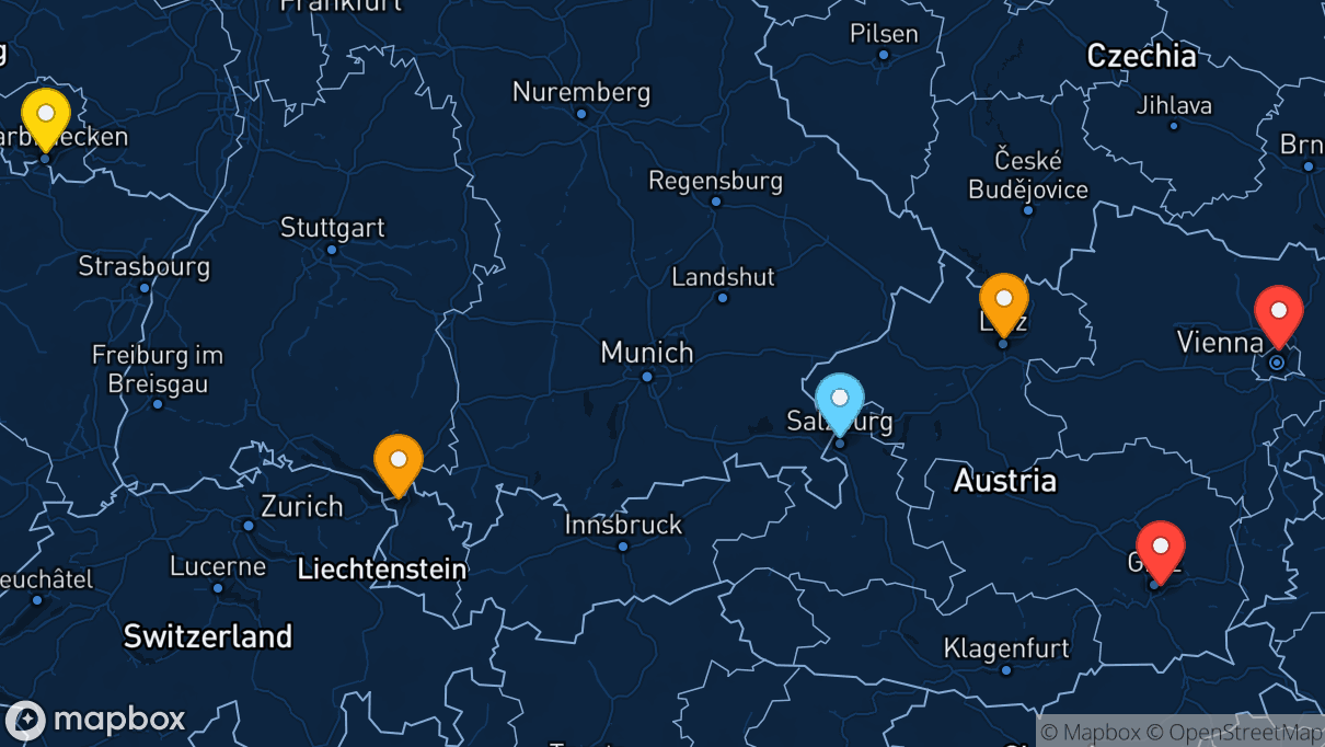 Map of company locations
